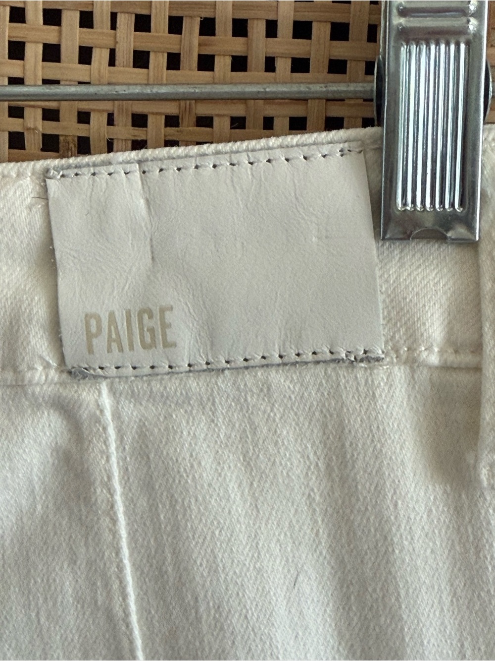 PAIGE Cream Button-Front Midi Skirt with Patch Pockets - Picture 4 of 10